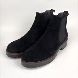 Enzo Tesoti Suede Chelsea Boots Black